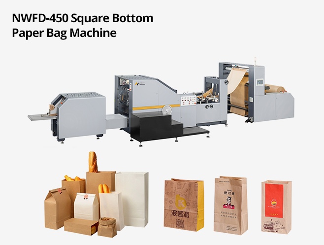 NWFD-450 Square Bottom Paper Bag Making Machine slide1